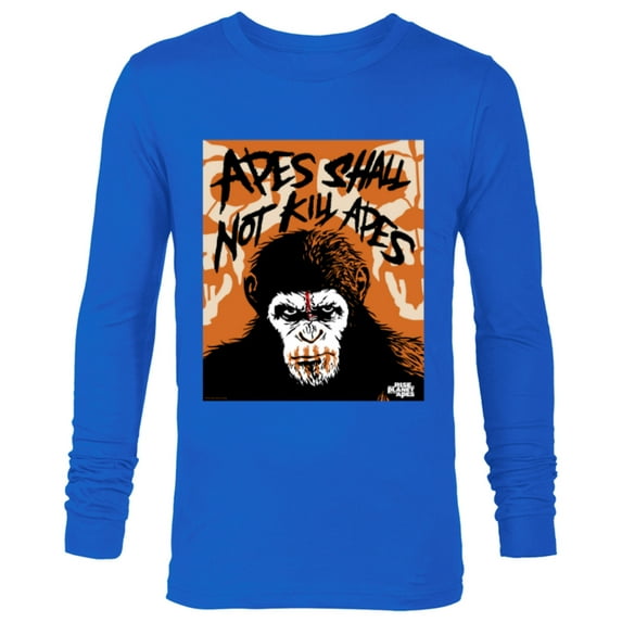 Planet of the Apes Rise of Caesar Apes Shall Not Kill Apes - Long Sleeve T-Shirt for Men - Customized-Navy