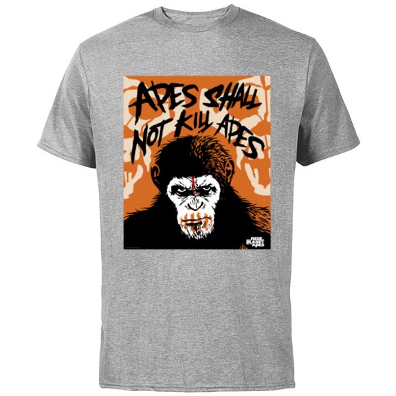 Planet of the Apes Rise of Caesar Apes Shall Not Kill Apes - Short Sleeve Cotton T-Shirt for Adults - Customized-Athletic Heather