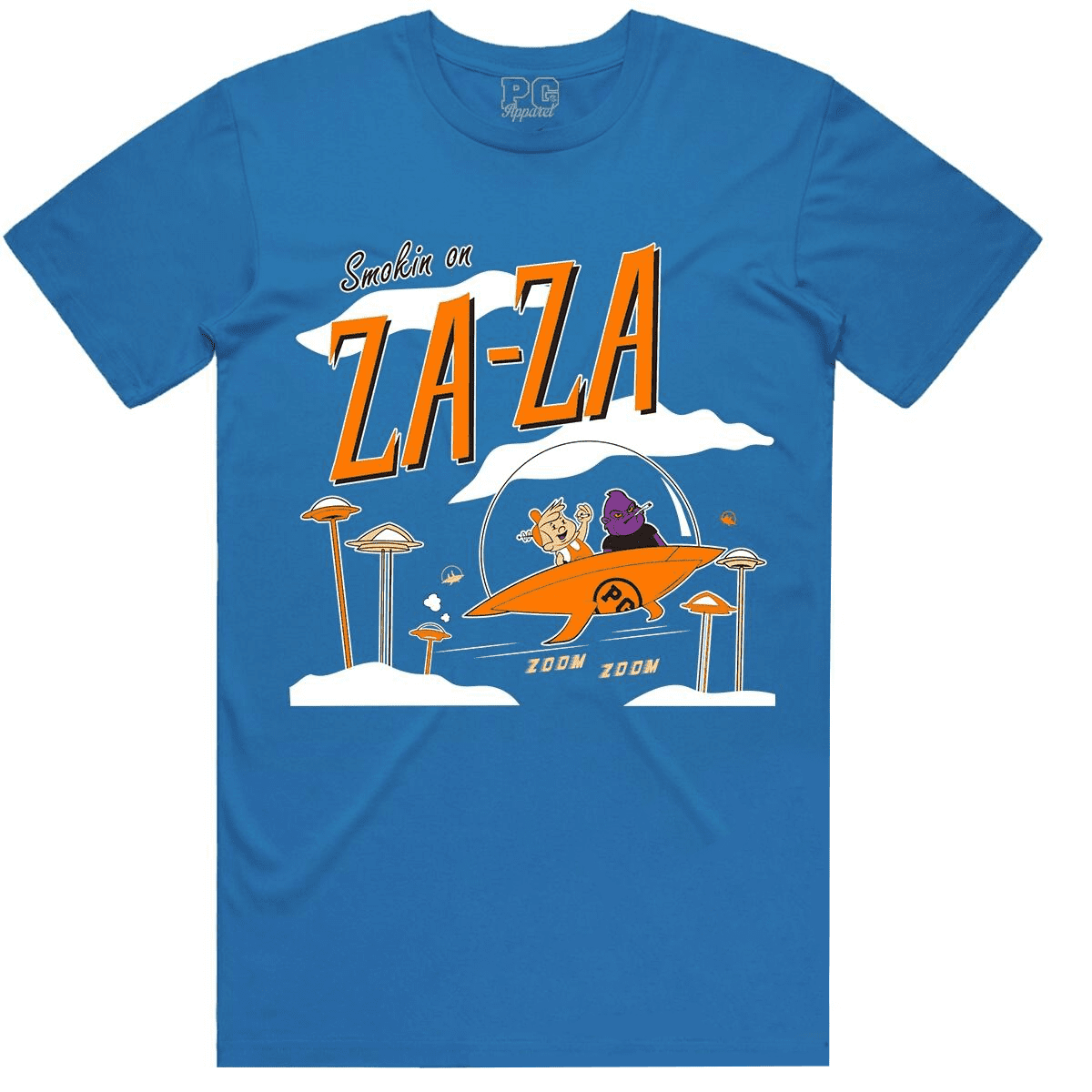 Planet of the Grapes Arctic Blue/Orange ZAZA T Shirt   3XL