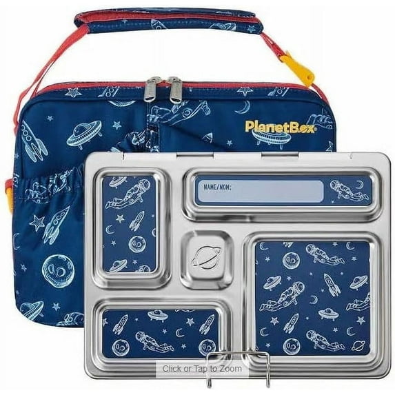 PlanetBox Rover Stainless Lunch Box Kit with Magnets and Carrying Case