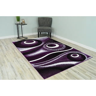 Large Saturn Planet Rug, Purple/Black/White Space Themed Rug, Hand-Tufted Acrylic Yarn Rug with Non-Slip Backing, Customization Available 2024