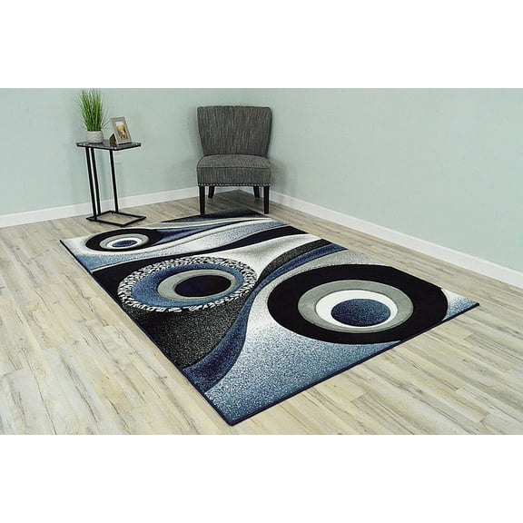 PlanetRugs Premium 3D Effect Hand Carved Thick Modern Contemporary Abstract Area Rug Design 1504