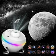 Planetarium Galaxy Projector for Bedroom, 4K 13 in 1 HD Star Projector for Adults & Kids, Timer Adjustable Night Light with Meteor Milky Way Knob , Space Lamp Room Decor for Teens,White