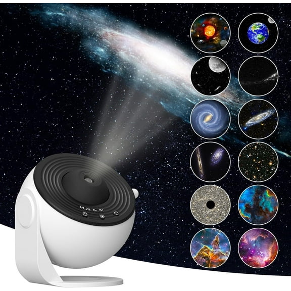 Planetarium Galaxy Projector12 in 1, Galaxy Light with 360° Rotating, Space Projector Nebula Star Night Light for Kids Adults Bedroom Ceiling Decor, Home Theater, Holiday Gift
