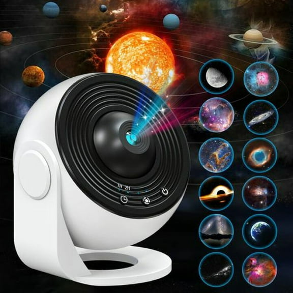 Planetarium Galaxy Star Projector for Bedroom Decor, 12 in 1 360 Rotating Nebula Projector Lamp, Timed Starry Night Light Projector for Kids,Home Theater, Ceiling, Room Decoration