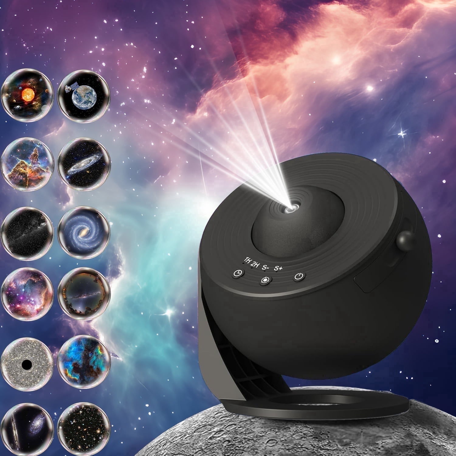 QXWPBV Astronaut Star Projector: 13 Galaxy Lights & Ceiling Decor for Bedroom, Kids/Adults (Black)