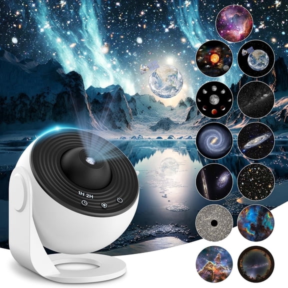 Planetarium Projector with 13 Interchangeable Discs, LED Light for Bedroom Decor