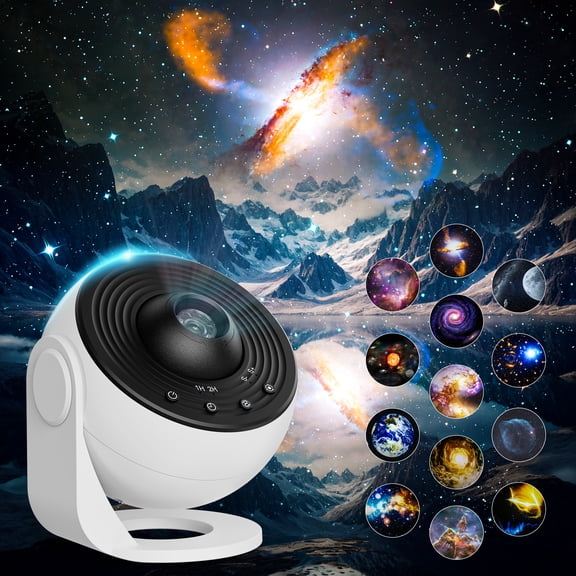 Planetarium Projector Pro for Bedroom, 13 in 1 Star Projector Galaxy Light, Ceiling Night Light Milky Way Mood Lighting with Timer, LED Space Galaxy Lamp Bedroom Room Decor for Adults Kids - White