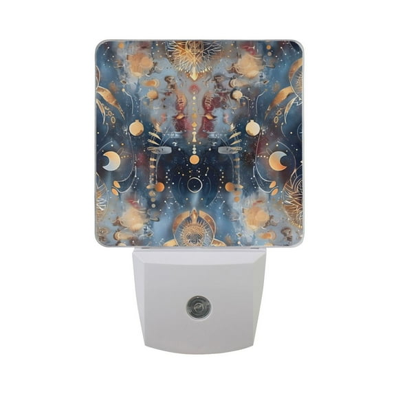 Planetary Celestial Sky Night Light 2 Pack LED Nightlight Plug into Wall Dusk to Dawn Sensor Soft White