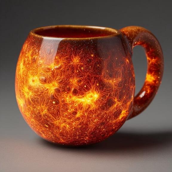 Planetary Ceramic Mug Collection, Space Themed Coffee Cups With Earth Moon Sun Embossed Patterns, Premium Food-Grade Ceramic Microwave Dishwasher Safe Ergonomic Handle