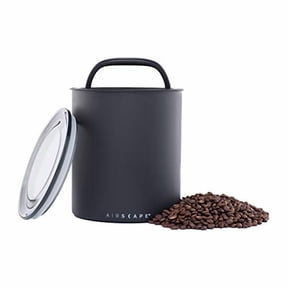 Planetary Design 2.5 lb Coffee Canister Airtight - Huge Kilo Container With Co2 Release For Airtight Storage To Maintain Freshness - Matte White