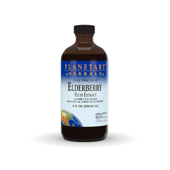 Planetary Herbals Full Spectrum Elderberry Fluid Extract, 8 oz., Herbal Supplements