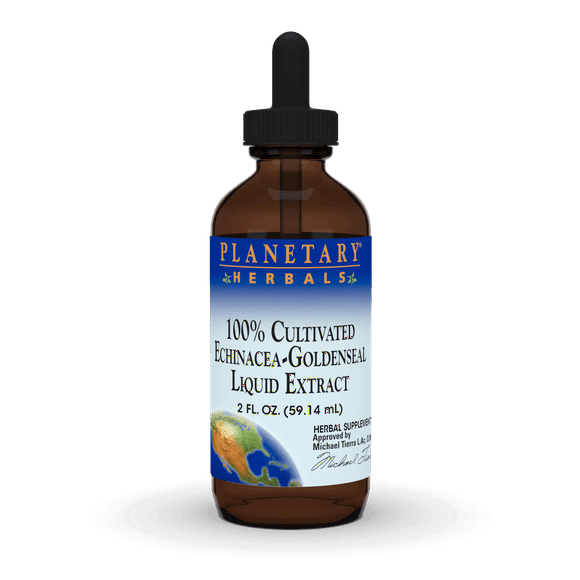 Planetary Formulas Planetary Herbals 100% Cultivated Echinacea-Goldenseal Liquid Extract, 2 oz