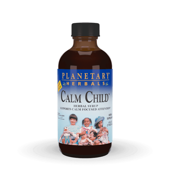 Planetary Herbals Calm Child for Kids, Herbal Syrup Supports Calm Focused Attention, with Chamomile Flower, 4 Fluid Oz