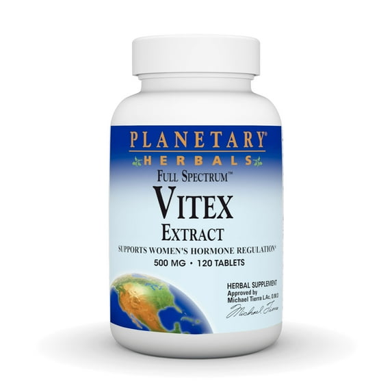 Planetary Herbals Full Spectrum Vitex Extract Tablets, 120 Ct