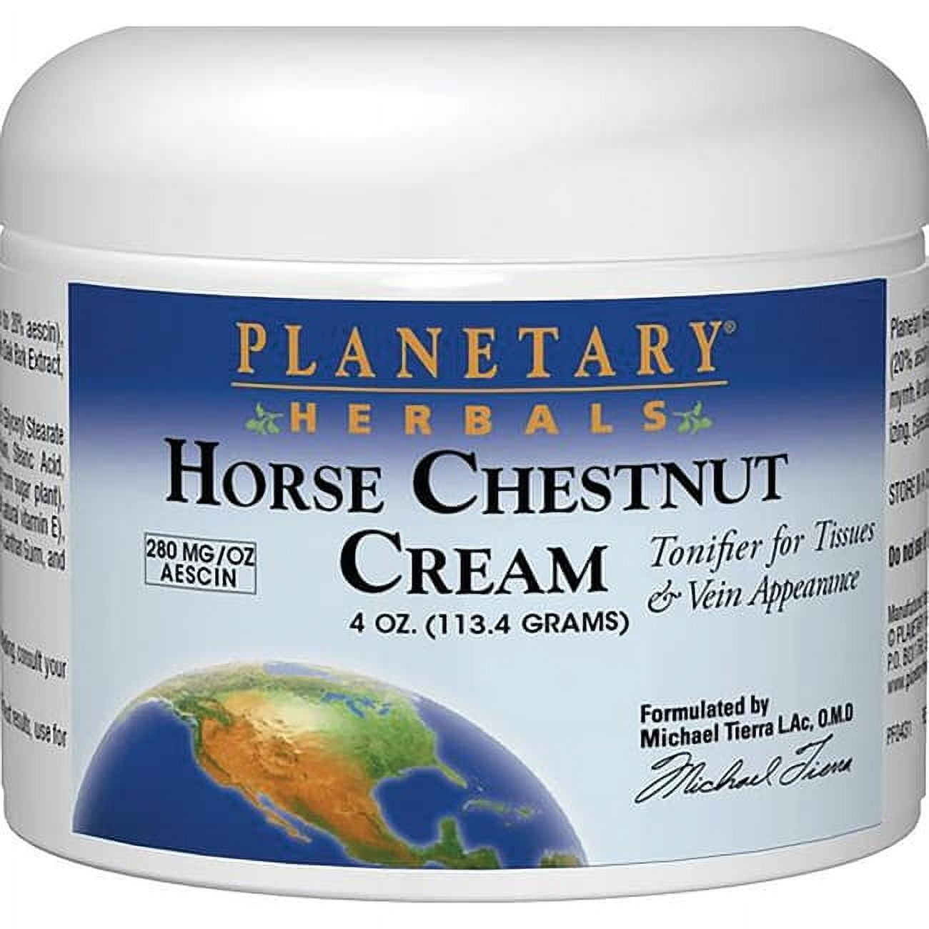 PLANETARY HERBALS Horse Chestnut Cream By Planetary Formulas - 4 Ounces