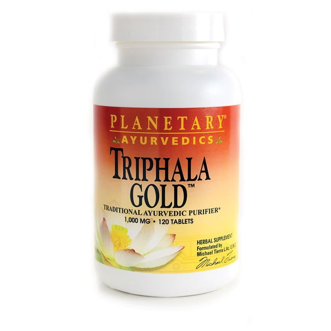 Herbals Triphala Gold Tablets, 1000 Mg, 120 Ct