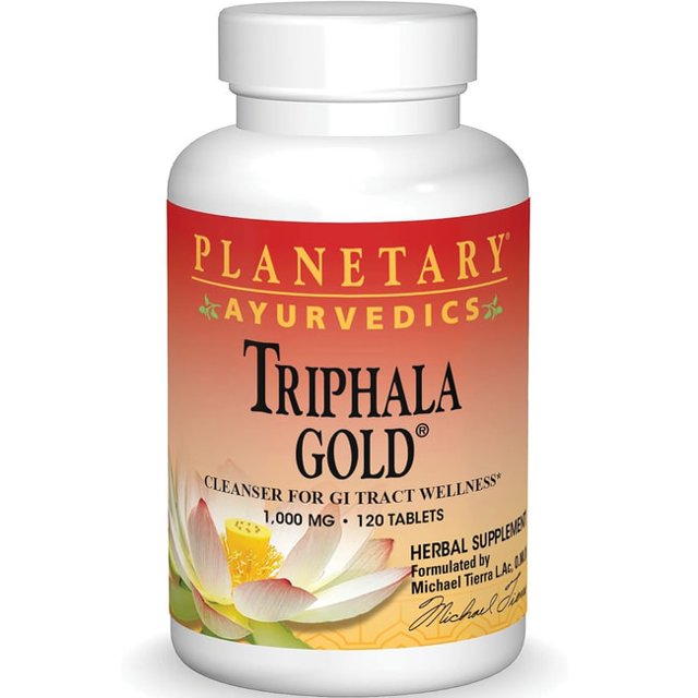 Herbals Triphala Gold Tablets, 1000 Mg, 120 Ct