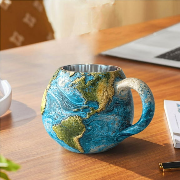 Planetary Mug Collection, Space Themed Coffee Cups for Astronomy Lovers, Cosmic Journey with Our Solar System Mugs, 11oz Ceramic, Dishwasher Safe, Set of 6