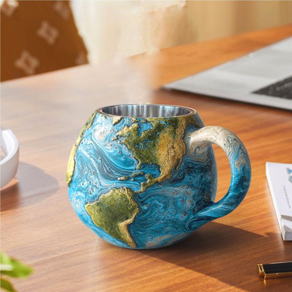 Planetary Mug Collection | Space Themed Coffee Cups for Astronomy Lovers | Solar System Mugs with Food-Grade Stainless Steel Liner | Unique Gift for Stargazers in Collector's Box
