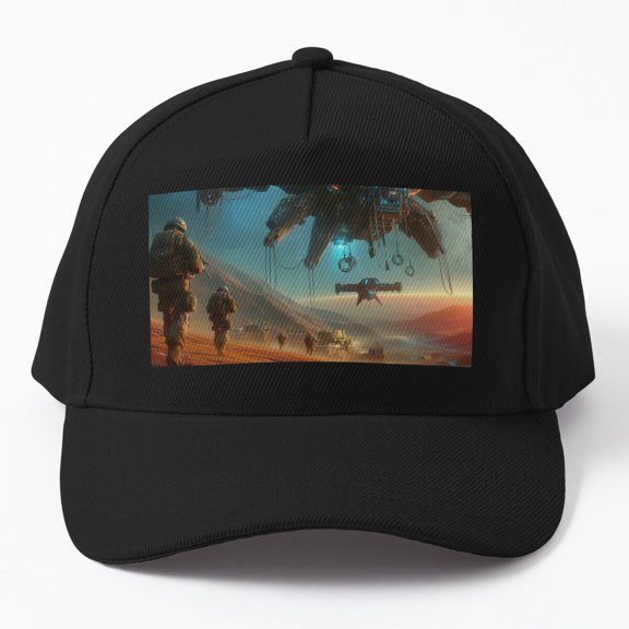Planetary Patrol Forces Baseball Cap, Orbital Command Leviathan Sci-Fi Graphic Design, Classic Hat