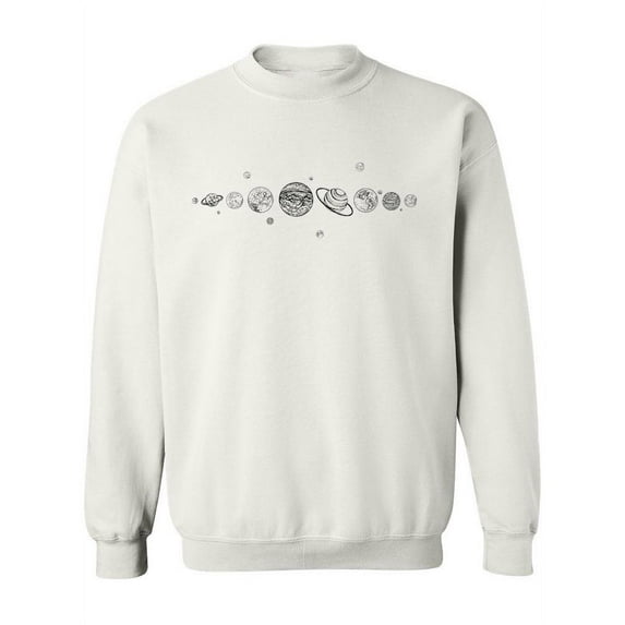 Planets In A Row Sweatshirt Women -Image by Shutterstock, Female 4X-Large