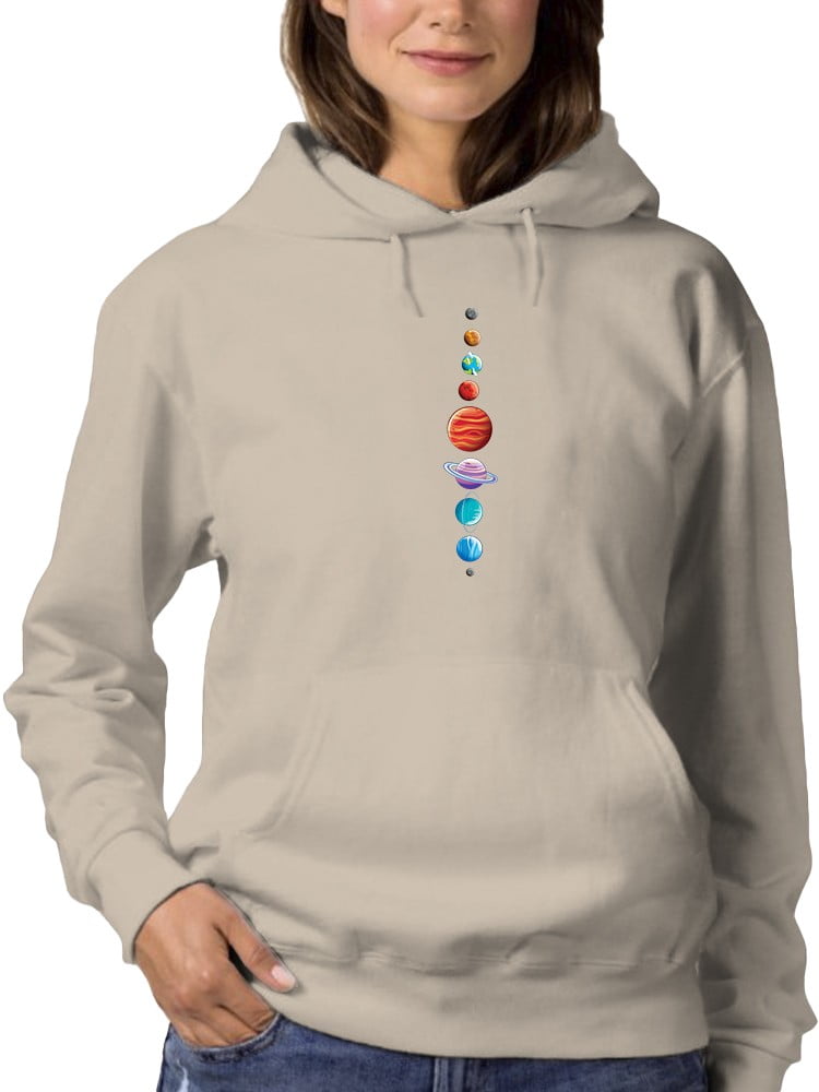 Planet Print Pattern Women's Sweatshirt