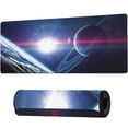 thumbnail image 1 of Planets & Nebula Space Extended Gaming Mouse Pad - 35.4x15.7in Large Desk Mat, Non-Slip Rubber Base, Stitched Edges, Perfect for Work, Game, Office, Home, 1 of 6