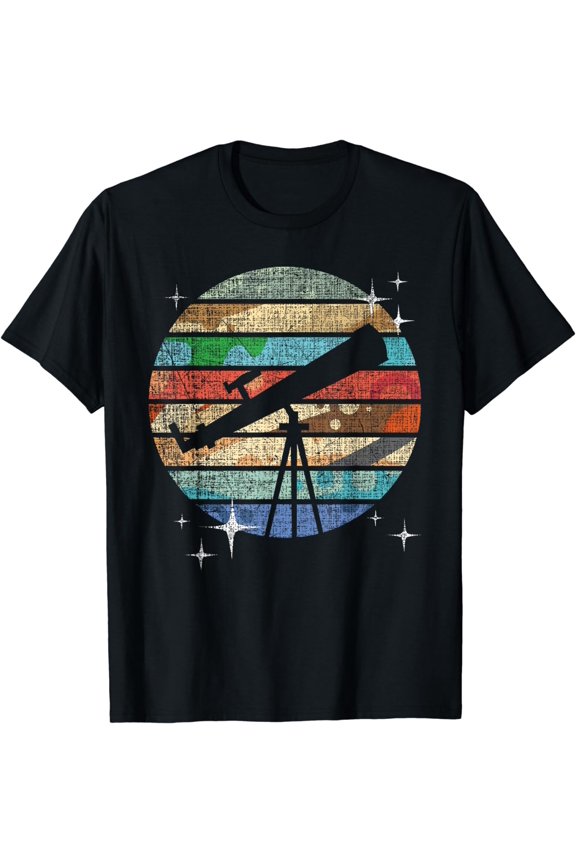 Planets Of Solar System Telescope Astronomy Science Fan T-Shirt