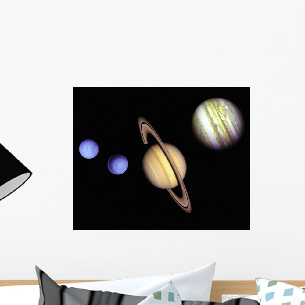 Planets Outer Space Wall Mural by Wallmonkeys Peel and Stick Graphic ...