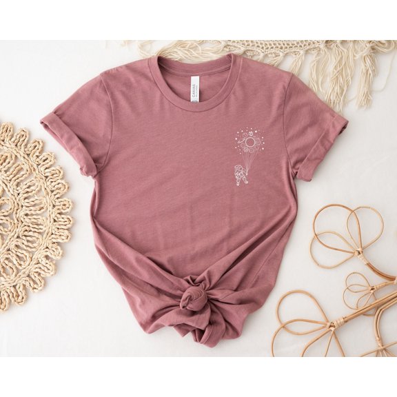 Planets Pocket Shirt, Astronaut Minimalist Shirt, Spaceman T-Shirt, Astronaut Family Tee, Astronaut Shirt for, Space Reading Tee, F4972 All Size S-5Xl