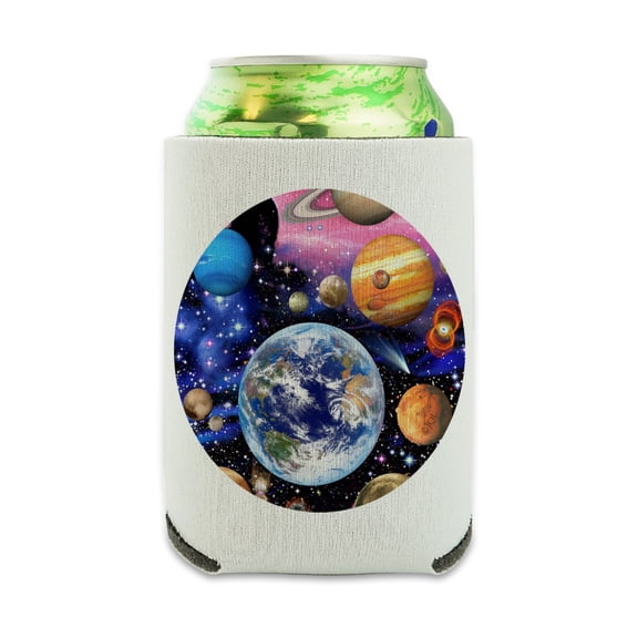 Planets Solar System Earth Nebula Can Cooler - Drink Sleeve Hugger Collapsible Insulator - Beverage Insulated Holder
