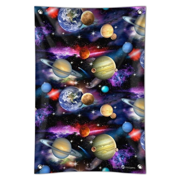 Planets Solar System Earth Saturn Jupiter Mars Pattern Home Business Office Sign