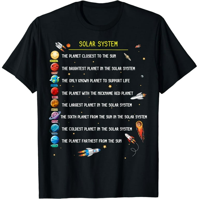 Planets T-Shirt Solar System Tee Planets T-Shirt Solar System Tee