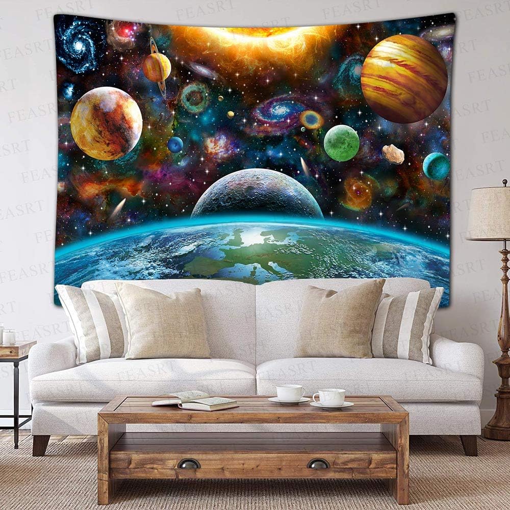 Planets Solar System Psychedelic Galaxy Wall Hanging Tapestry 60x60inch ...