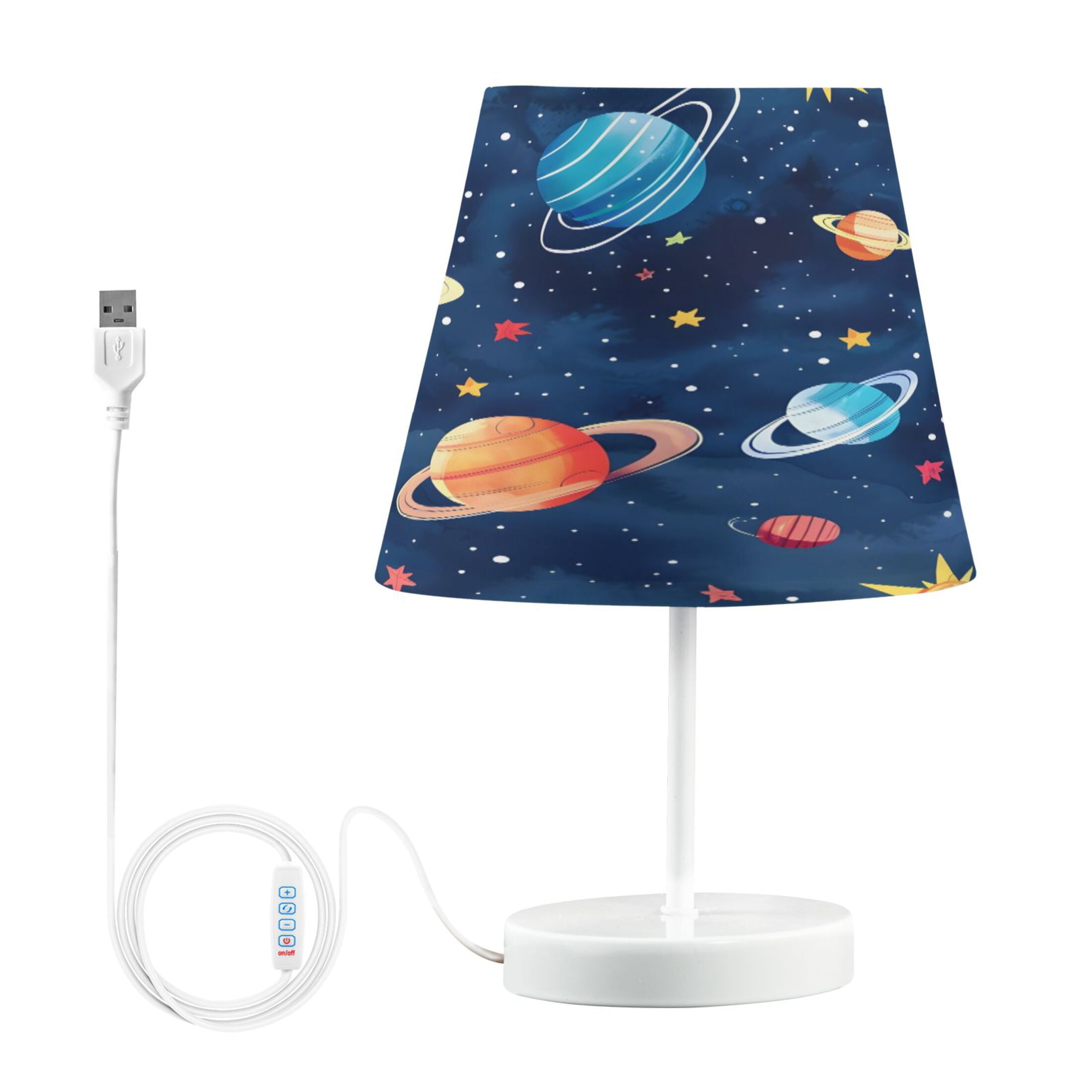 Planets Star Sun Desk Lamp LED Table Nightstand Lamps with 3 Color Temperatures for Home Bedroom Living Room Decor 8x12