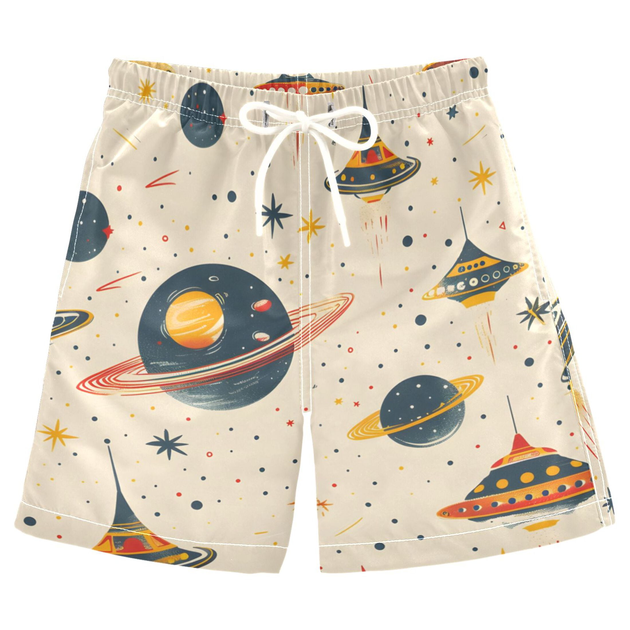 Wild Ride: Broncs, UFOs, and Cactus Skies Swim Trunks main image 1