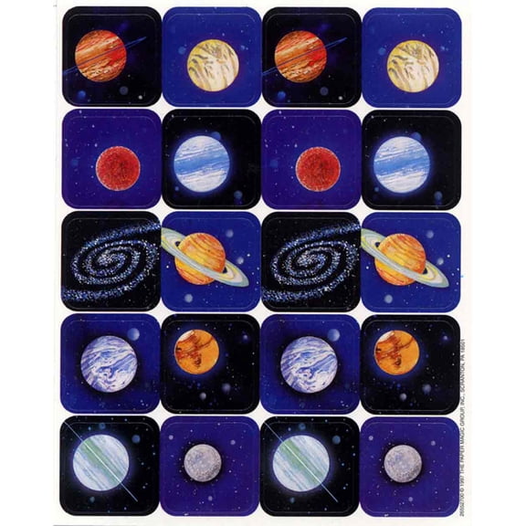 Eureka Planets Stickers, 120-Piece