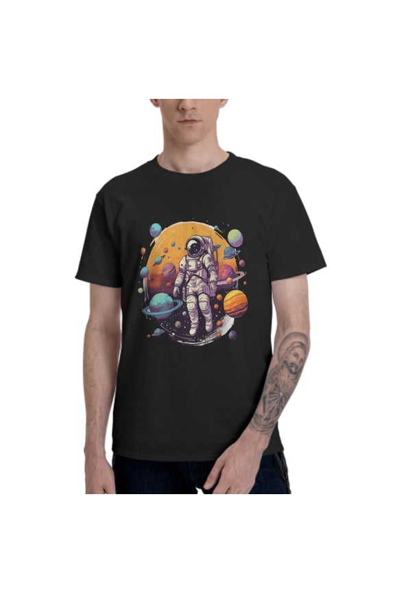 Planets T-Shirt for Men Cotton 100% Summer Tops Women Fashion Casual Short Sleeves Round Collar Short-Sleeve Couple Top Tees