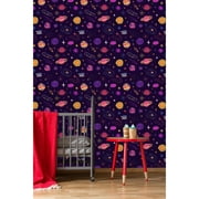Planets Universe and Cosmic Star Peel and Stick Wallpaper 25"W x 125"H