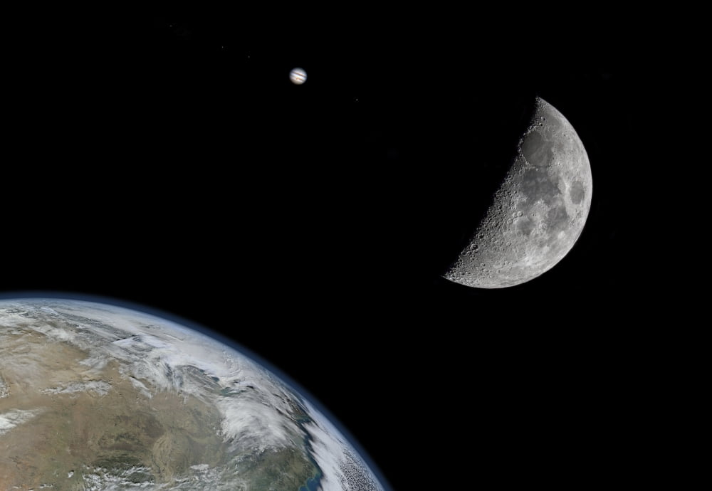 Planets in outer space Canvas Art - John Short Design Pics (18 x 12)