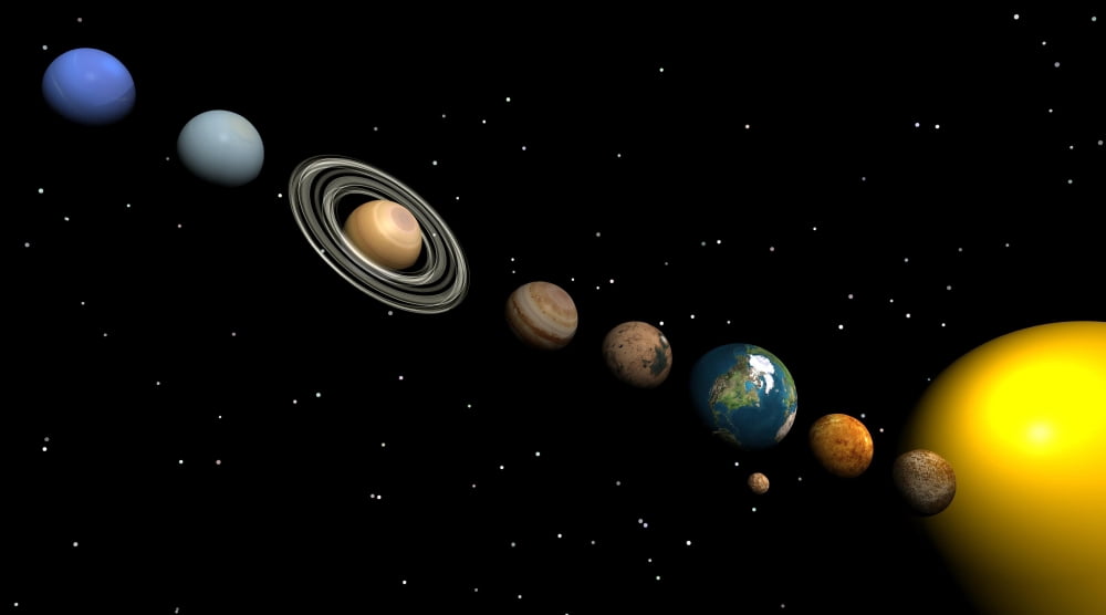 Planets of the solar system Canvas Art - Elena DuvernayStocktrek Images (19 x 11)