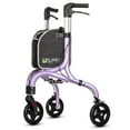 thumbnail image 1 of Planetwalk 3-Wheel Foldable Mobility Walker for Seniors - Lightweight Adjustable Frame (Purple), 1 of 9