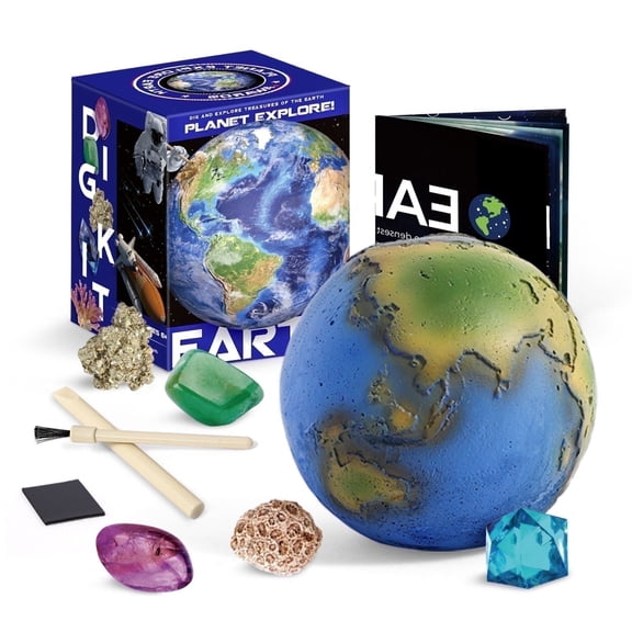Piano Potato Gemstone Dig Kit,Earth Gemstone Dig Kit for Kids,Excavate 5 Real Gems with Mining Kit Tools,STEM Science Gem Digging Kit,Educational Gem Mining Kit for Boys & Girls Ages 6-12