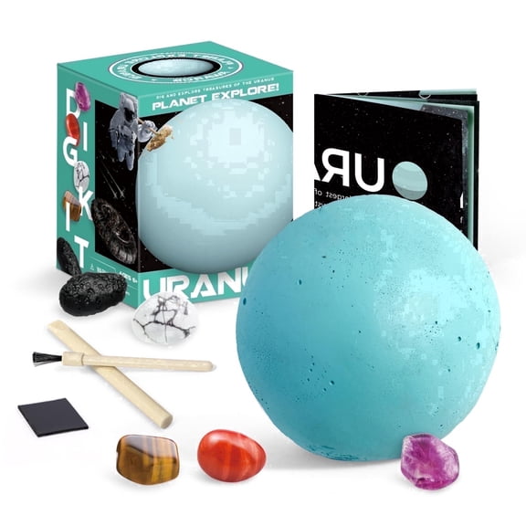 Piano Potato Gemstones Dig Kit,Solar System Science Kit for Kids,Excavate 5 Real Gems,STEM Educational Space Toys Planet Collection Kit,Archaeology Geology Science Projects,Uranus Planet Space Toy