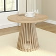 thumbnail image 1 of Plank+Beam 38" Lido Round Dining Table, Solid Wood Minimalist Kitchen Table for 4, Blonde, 1 of 9