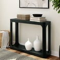 thumbnail image 1 of Plank+Beam 46" Forma Console Table, Solid Wood Rounded Edge Sofa Table with Storage Shelves, Narrow Entryway Table, Black, 1 of 7