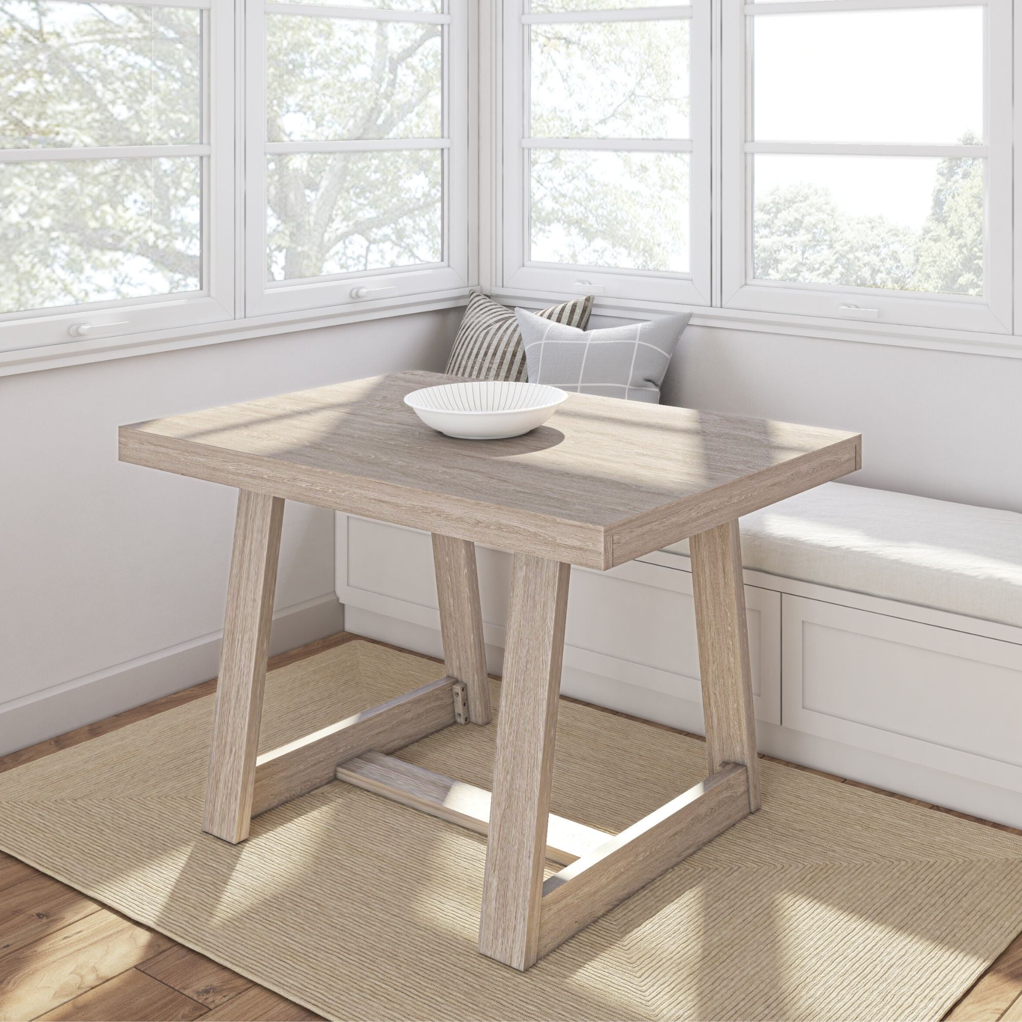 Zinus becky farmhouse square wood dining table outlet