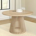 thumbnail image 1 of Plank+Beam 48" Lido Round Dining Table, Solid Wood Minimalist Kitchen Table for 4, Blonde, 1 of 10