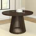 thumbnail image 1 of Plank+Beam 48" Lido Round Dining Table, Solid Wood Minimalist Kitchen Table for 4, Walnut, 1 of 9